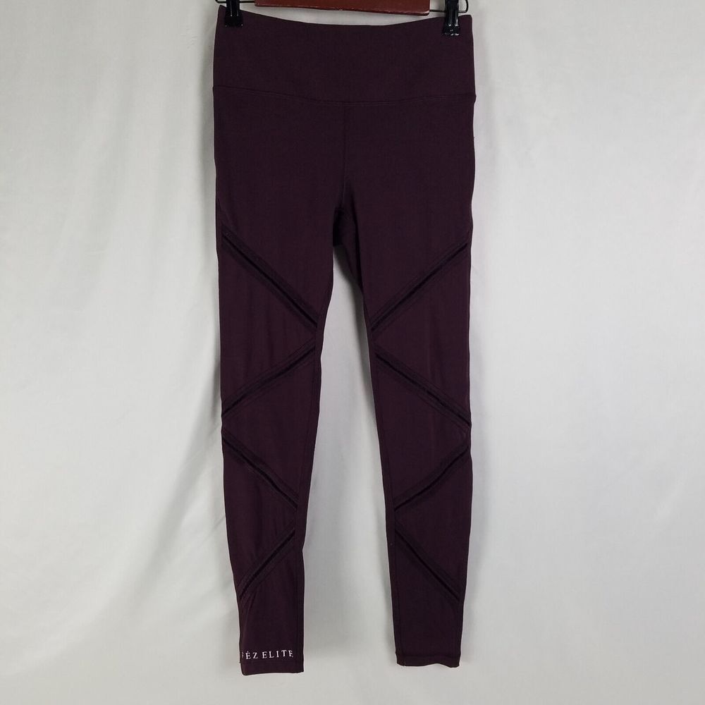 Mono B‎ Leggings Womens Small Red Low Rise Maroon Activewear Workout Yoga Pants